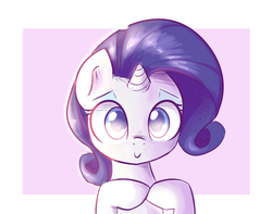 Size: 1064x840 | Tagged: safe, artist:artguydis, rarity, pony, unicorn, g4, bust, cute, female, hooves together, mare, portrait, raribetes, solo