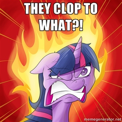 Size: 500x500 | Tagged: safe, twilight sparkle, g4, angry, female, meme, solo