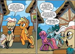 Size: 1263x911 | Tagged: safe, idw, applejack, mayor mare, friends forever #15, g4, my little pony: friends forever, spoiler:comic
