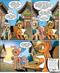 Size: 1283x1567 | Tagged: safe, artist:brenda hickey, idw, applejack, mayor mare, friends forever #15, g4, my little pony: friends forever, spoiler:comic