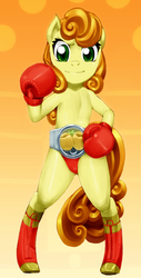 Size: 570x1118 | Tagged: safe, artist:pugilismx, carrot top, golden harvest, earth pony, pony, semi-anthro, g4, bipedal, boxing, clothes, female, foxy boxing, mare, panties, solo, underwear