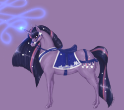 Size: 1832x1627 | Tagged: safe, artist:january-joy, twilight sparkle, g4, bridle, realistic, saddle