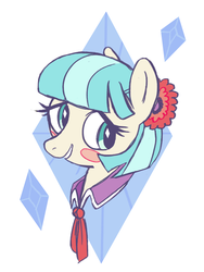 Size: 600x800 | Tagged: safe, artist:toodles3702, coco pommel, g4, blushing, female, portrait, solo