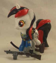 Size: 1977x2209 | Tagged: safe, artist:gryphyn-bloodheart, oc, oc only, oc:blackjack, fallout equestria, fallout equestria: project horizons, 3d print, customized toy, funko, irl, mystery mini, mystery minis, photo, toy