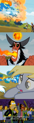 Size: 482x1688 | Tagged: safe, derpy hooves, discord, lord tirek, pegasus, pony, g4, magic, male, the simpsons, wonderbolts