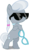 Size: 430x750 | Tagged: artist needed, safe, silver spoon, pony, g4, badass, bipedal, crossed legs, cute, deal with it, female, glasses, silverbetes, simple background, solo, sunglasses, transparent background, vector