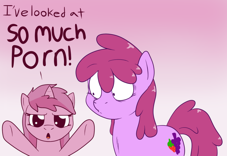 856969 - suggestive, artist:skoon, berry punch, berryshine, ruby pinch,  earth pony, pony, unicorn, ask berry punch, dialogue, duo, female, filly,  implied foalcon, jaded pinch, mare, open mouth, reaction image, simple  background, white