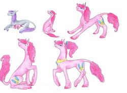 Size: 3508x2551 | Tagged: safe, artist:dawn22eagle, maud pie, pinkie pie, earth pony, pony, g4, age progression, element of laughter, filly pinkie pie, high res, traditional art