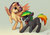 Size: 600x419 | Tagged: safe, artist:ciciya, oc, oc only, oc:glitch, oc:lessi, pony, duo, female, glessi, male, shipping, straight