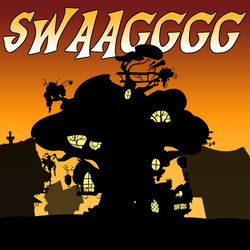 Size: 800x800 | Tagged: safe, artist:berrypawnch, spike, ask pun, g4, comic, golden oaks library, silhouette, swag, tumblr