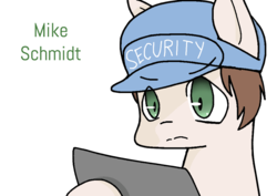 Size: 1009x714 | Tagged: safe, artist:happy-darling, five nights at freddy's, mike schmidt, ponified