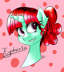 Size: 500x562 | Tagged: safe, artist:drizziedoodles, oc, oc only, oc:euphoria, portrait, solo