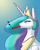 Size: 525x654 | Tagged: safe, artist:mistermech, princess celestia, alicorn, pony, g4, crown, cute, cutelestia, eyes closed, female, happy, jewelry, kazoo, mare, music notes, musical instrument, regalia, sillestia, silly, silly pony, smiling, solo