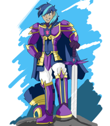 Size: 800x918 | Tagged: safe, artist:archeopony, shining armor, human, g4, armor, humanized