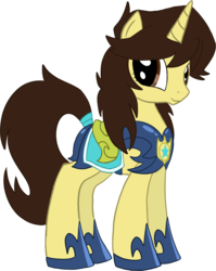 Size: 2016x2527 | Tagged: safe, artist:archeopony, oc, oc only, pony, unicorn, guard, high res, simple background, solo, transparent background
