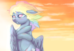 Size: 1019x713 | Tagged: safe, artist:colorlesscupcake, rainbow dash, pony, g4, female, solo