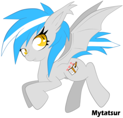 Size: 1008x972 | Tagged: safe, artist:mytatsur, oc, oc only, bat pony, pony, cutie mark, solo