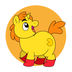 Size: 800x800 | Tagged: safe, artist:perfectpinkwater, pony, unicorn, boots, clothes, crossover, cutie mark, namco, pac-man, ponified, shoes, simple background, solo, super smash bros., transparent background