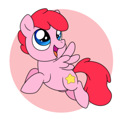 Size: 800x800 | Tagged: safe, artist:perfectpinkwater, pegasus, pony, colt, crossover, cute, cutie mark, kirby, kirby (series), male, nintendo, ponified, simple background, solo, super smash bros., transparent background, warp star