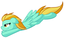Size: 2633x1542 | Tagged: safe, artist:furrgroup, lightning dust, pegasus, pony, g4, female, floppy ears, flying, mare, simple background, solo, white background