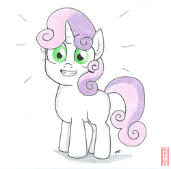 Size: 1024x1007 | Tagged: safe, artist:entou, sweetie belle, g4, female, solo