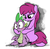 Size: 982x953 | Tagged: safe, artist:epulson, berry punch, berryshine, spike, earth pony, pony, g4, berryspike, blushing, cropped, duo, female, i am an adult, imminent sex, male, shipping, straight, stranger danger