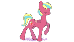Size: 1280x720 | Tagged: safe, artist:pikapetey, oc, oc only, pegasus, pony, g4, animated, eyes closed, frame by frame, simple background, solo, traditional animation, walk cycle, walking, white background