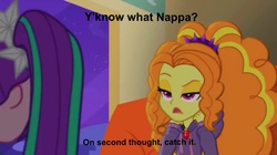 Size: 1024x572 | Tagged: safe, edit, edited screencap, screencap, adagio dazzle, aria blaze, equestria girls, g4, my little pony equestria girls: rainbow rocks, dragon ball, dragonball z abridged, image macro, meme