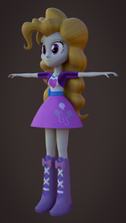 Size: 1080x1920 | Tagged: safe, artist:creatorofpony, artist:shafty817, surprise, equestria girls, g1, g4, 3d, 3d model, blender, boots, female, shoes, solo, template