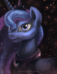 Size: 1800x2332 | Tagged: safe, artist:lukeine, princess luna, g4, female, fluffy, looking at you, solo