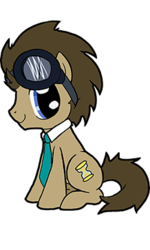 Size: 218x363 | Tagged: safe, artist:archeopony, doctor whooves, time turner, g4, goggles, male, simple background, solo, transparent background