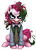 Size: 400x557 | Tagged: safe, artist:miszasta, pinkie pie, earth pony, pony, g4, crossover, female, heath ledger, pinkie joker, simple background, smiling, solo, the dark knight, the joker, white background, why so serious?