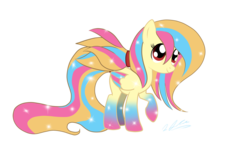 Size: 2255x1479 | Tagged: safe, artist:tsand106, oc, oc only, oc:alice goldenfeather, rainbow power, rainbow power-ified, simple background, solo, transparent background