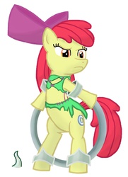 Size: 1024x1418 | Tagged: safe, apple bloom, earth pony, pony, g4, bipedal, crossover, female, solo, soul calibur, tira