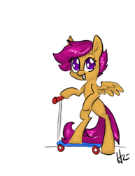 Size: 1275x1650 | Tagged: safe, artist:kinkiepinkiepie, scootaloo, g4, female, solo