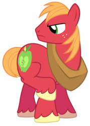Size: 3000x4200 | Tagged: safe, artist:reginault, big macintosh, earth pony, pony, g4, .svg available, male, raised hoof, simple background, solo, stallion, transparent background, vector