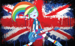 Size: 8402x5155 | Tagged: safe, artist:joemasterpencil, rainbow dash, equestria girls, g4, my little pony equestria girls: rainbow rocks, absurd resolution, electric guitar, england, female, flag, great britain, guitar, musical instrument, scotland, solo, union jack, united kingdom, vector