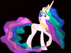 Size: 1374x1024 | Tagged: safe, artist:equum_amici, artist:spier17, princess celestia, g4, animated, cinemagraph, ethereal mane, female, solo