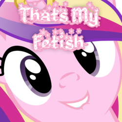 Size: 4800x4800 | Tagged: safe, edit, princess cadance, pony, g4, absurd resolution, close-up, face, female, hi anon, lip bite, looking at you, meme, reaction image, solo, that is my fetish