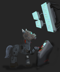 Size: 4524x5392 | Tagged: safe, artist:eriada, pony, absurd resolution, combine, half-life, ponified, solo