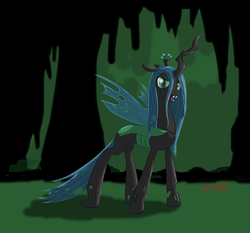 Size: 7900x7353 | Tagged: safe, artist:eriada, queen chrysalis, changeling, changeling queen, g4, absurd resolution, crown, female, jewelry, regalia, solo