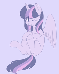 Size: 1280x1592 | Tagged: safe, artist:pegacornss, twilight sparkle, alicorn, pony, g4, female, mare, missing cutie mark, solo, twilight sparkle (alicorn), wink