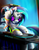 Size: 1280x1656 | Tagged: safe, artist:niegelvonwolf, dj pon-3, vinyl scratch, pony, unicorn, g4, colored hooves, cutie mark, female, glowstick, headphones, hooves, horn, mare, mixing console, record, smiling, solo, sunglasses, teeth, text, turntable