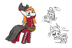 Size: 1280x854 | Tagged: safe, artist:jargon scott, big macintosh, fluttershy, g4, apple core, butterscotch, cape, clothes, dialogue, face paint, hat, implied buttermac, implied fluttermac, macareina, necromancer, rule 63, too many macareinas, top hat, voodoo, voodoo doll
