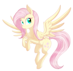 Size: 5792x5648 | Tagged: safe, artist:elskafox, artist:stepandy, fluttershy, pegasus, pony, g4, absurd resolution, chest fluff, female, flying, looking at you, mare, simple background, smiling, solo, spread wings, transparent background, wings