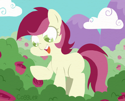 Size: 859x699 | Tagged: safe, artist:coggler, roseluck, g4, background pony, rose