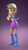 Size: 1080x1920 | Tagged: safe, artist:3d thread, artist:creatorofpony, applejack, pinkie pie, equestria girls, g4, 3d, 3d model, beautiful, blender, blonde, boots, bracelet, clothes, clothes swap, cute, female, freckles, hand on hip, hatless, jackabetes, missing accessory, open mouth, open smile, pink, pinkie pie's skirt, shirt, silly, skirt, smiling, solo, teenager, vest