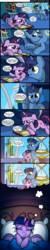 Size: 800x3978 | Tagged: dead source, safe, artist:veggie55, night light, twilight sparkle, alicorn, pony, unicorn, g4, bed, blanket, comic, father and daughter, female, filly, filly twilight sparkle, flashback, heartwarming, male, mare, pillow, sleeping, stallion, twilight sparkle (alicorn), unicorn twilight, younger
