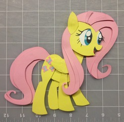 Size: 979x960 | Tagged: safe, artist:gopherfrog, fluttershy, g4, craft, cut paper, cutout, female, handmade, open mouth, paper, papercraft, photo, shadowbox, smiling, solo