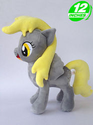 Size: 299x400 | Tagged: safe, artist:onlyfactory, derpy hooves, pegasus, pony, g4, female, irl, mare, open mouth, photo, plushie, smiling, solo